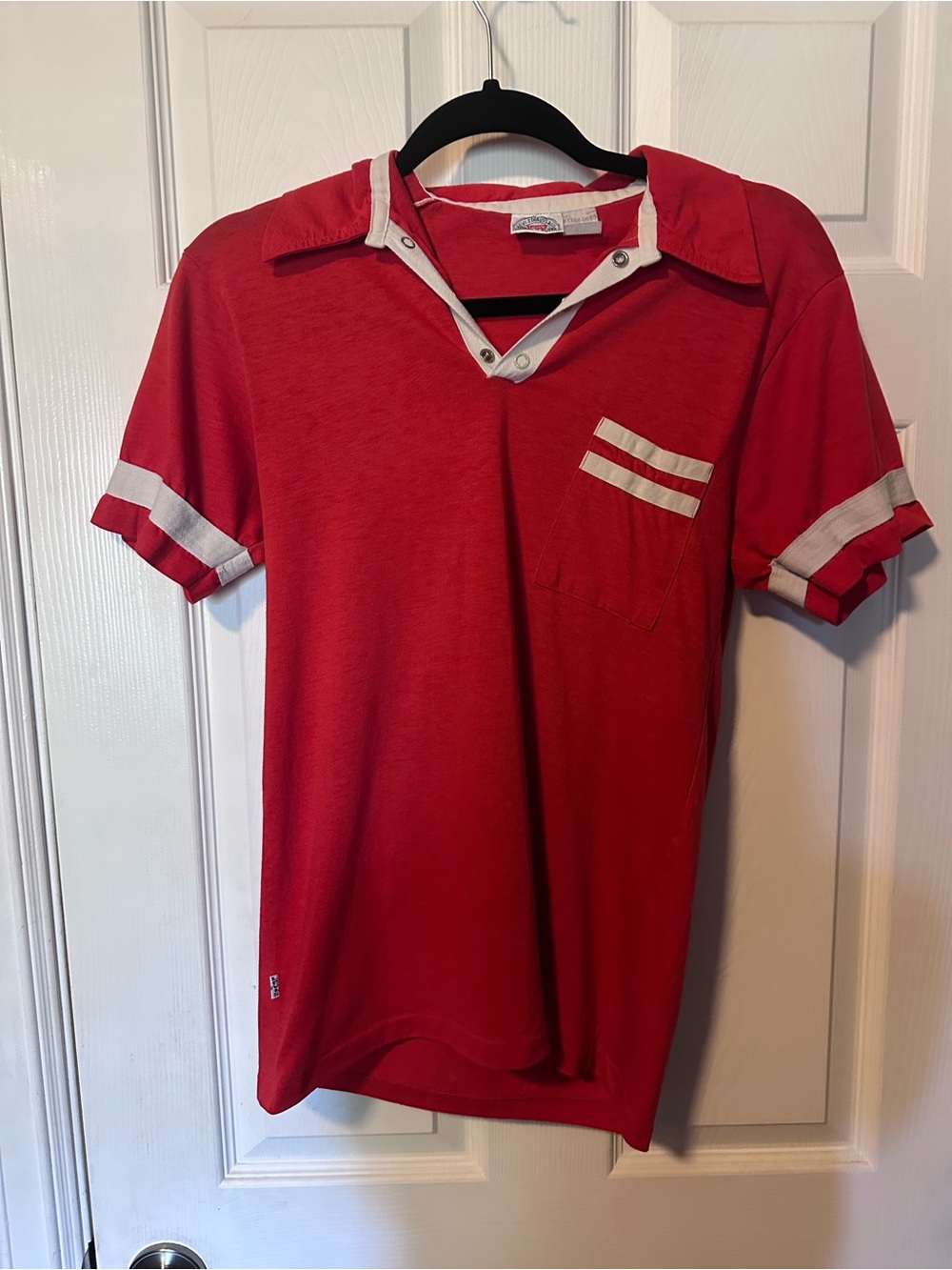 Vintage Levi's Red Polo with White Contrasty Trim